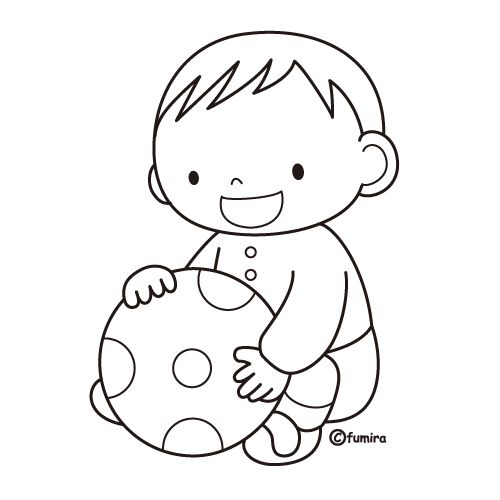 Niño y niña para colorear jugando - Imagui