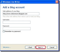 add a blog account