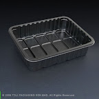 Model : Mushroom Container Black 250g Tray.....Dimension : L182.5 x W141 x H43.5mm.....Packing Spec : 300pcs/ctn