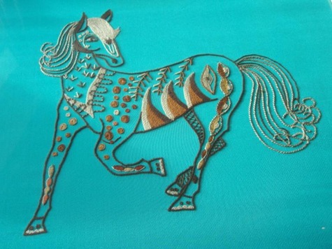 horse embroidery