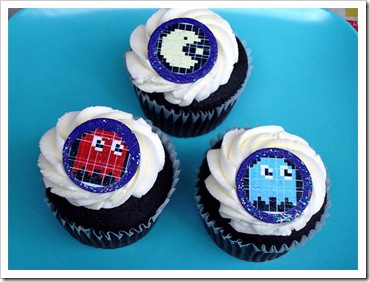 Pac-Man Cupcake Toppers