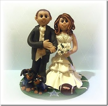 Dallas Cowboys Wedding Cake Toppers