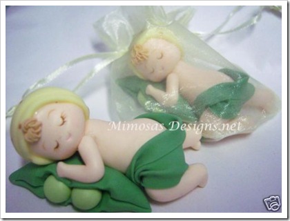 2 Pea in the Pod Diaper Birthday Cake Toppers