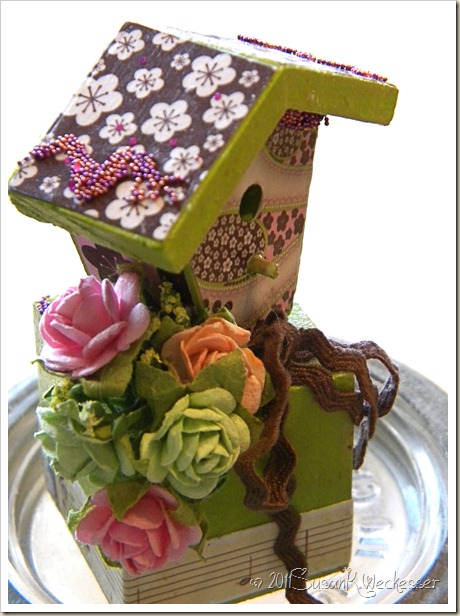 floral birdhouse