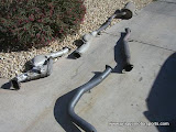 Stock WRX full exhaust compared to aftermarket.