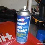 Spray adhesive used