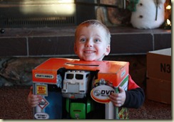 Nolan is so excited about Stinky the Garbage Truck!