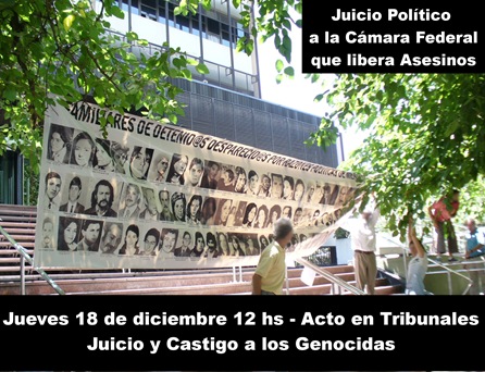 escrache en tribunales federales