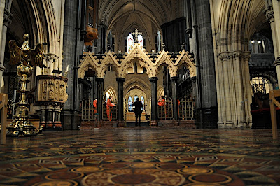 Inside of Christ Church where the choir was practicing