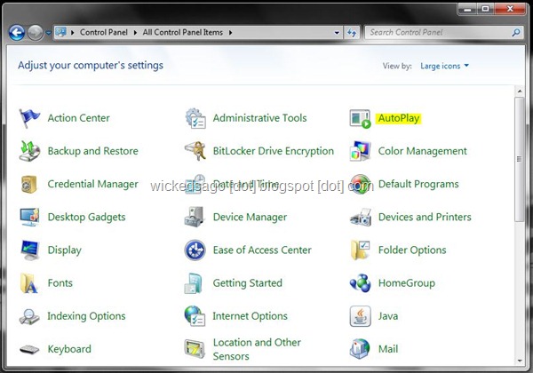 How To Disable Autoplay on USB and CD / DVD in Windows 7