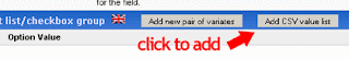 Add CSV Value
