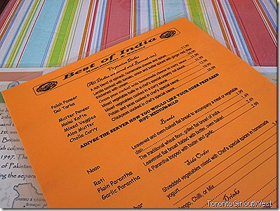 The menu - small but tasty sounding The menu - small but tasty sounding