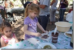 Ruining the pita with chocolate spread. Yuck.