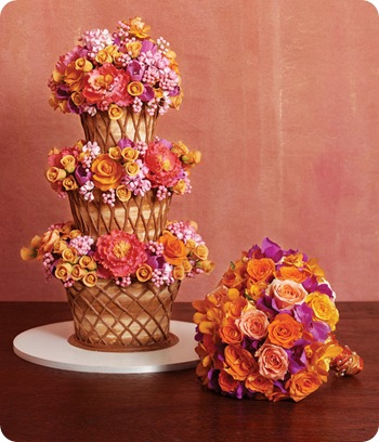 Sylvia Weinstock basketweave cake yellow pink flowers