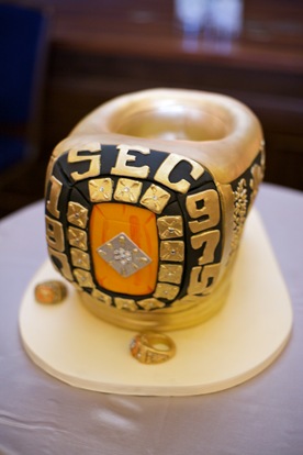 SEC rings Grooms Cake Amy Beck Cake Design Artisan Events