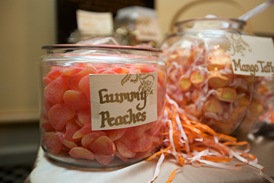 sweets table peach gummys taffy sweetchic events