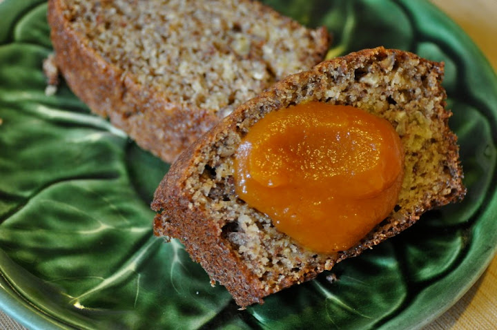 warm banana bread with pumpkin butter