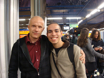 Jarek e Rodolfo no metro de Madrid
