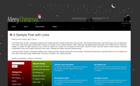 новогодний шаблон для wordpress