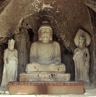 Gunwi Trinity Buddha Statues at Stone Cave