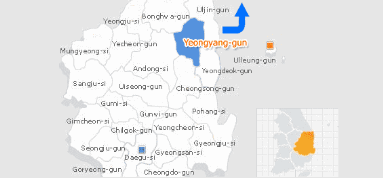 Location map of Yeongyang