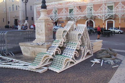 Manfredonia, Montaggio delle luminarie