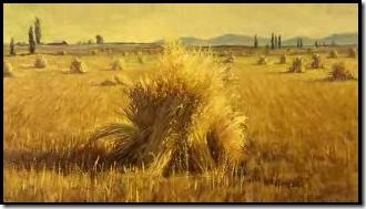 wheat field painting