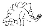 dinosaur colouring page - stegosaurus