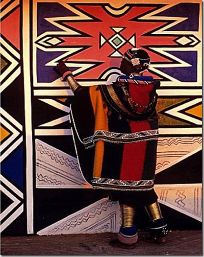 Ndebele House Painting, South Africa, 1996 by Carol Beckwith and Angela Fisher