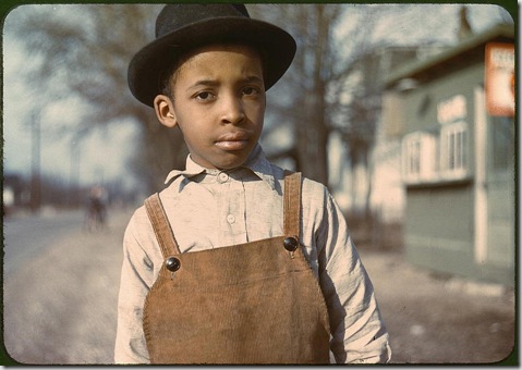 Young African American boy. Cincinnati, Ohio, 1942 or 1943. Photo by John Vachon. Prints and Photographs Division, Library of Congress
