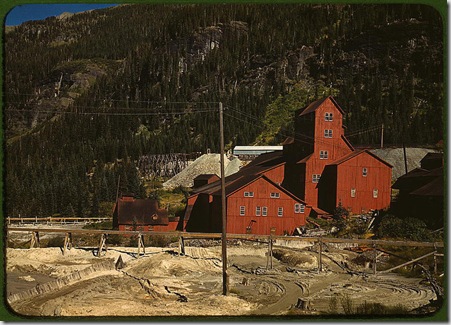 Mill at the Camp Bird Mine. Ouray County, Colorado, October 1940. Reproduction from color slide. Photo by Russell Lee. Prints and Photographs Division, Library of Congress