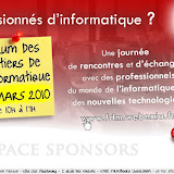 Affiches, Flyers, bannières pour le FDM de l'eXia (2008, 2009 et 2010) en collaboration avec Thibaut Christ