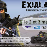 Affiche et flyers de la LAN organisée par l'association eXiaLan (2009)