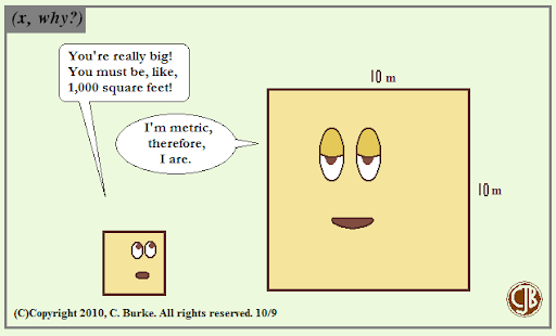 Never underestimate the depths I will plumb to find trivial metric references. Besides, with the comic's title, it was either this or something about parking meters.... Hmmmmm .... parking meters ....