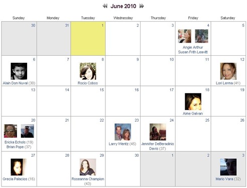 June FB Bdays June FB Bdays