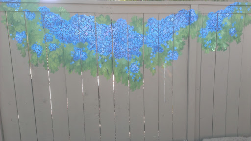Blue Flowers Mural