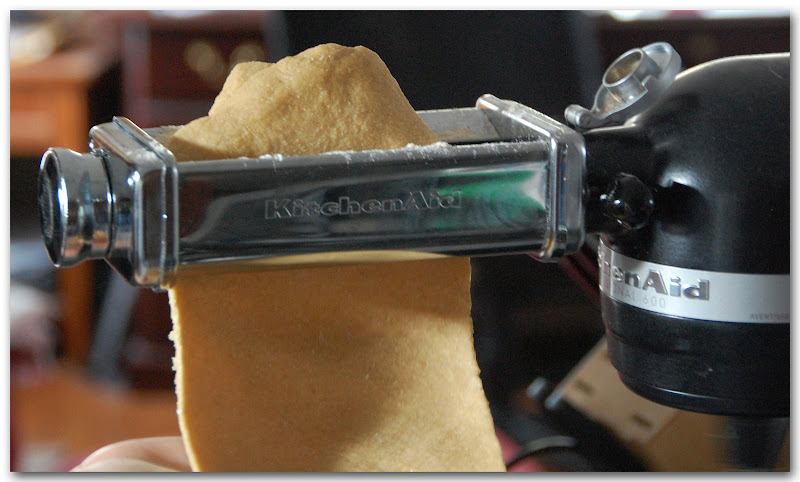 Pasta dough in Kitchenaid