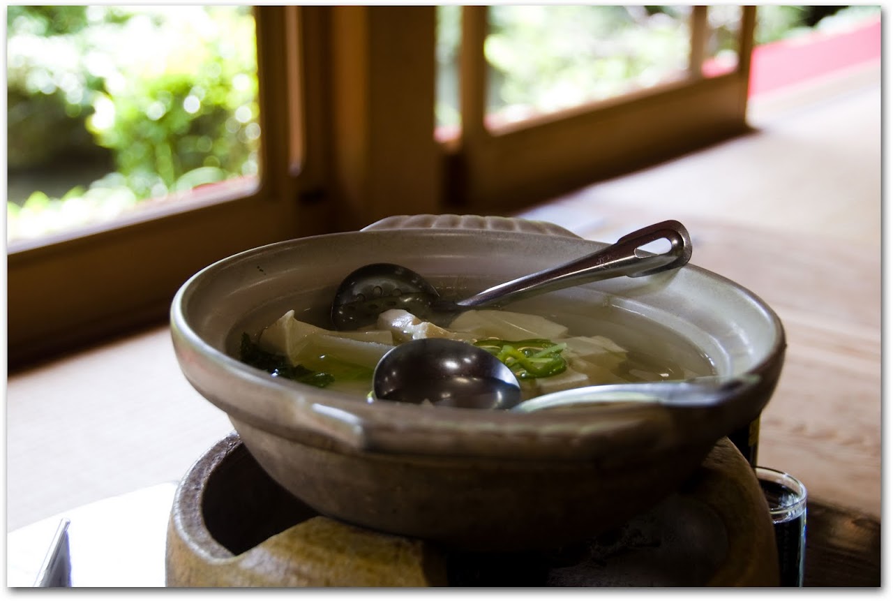 Boiled tofu at Ryoanji