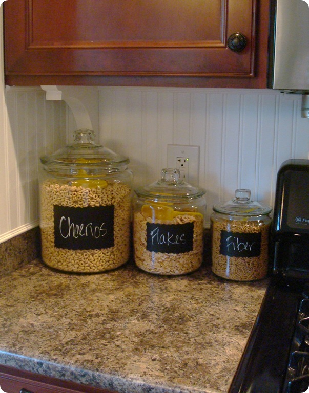 glass cereal jars