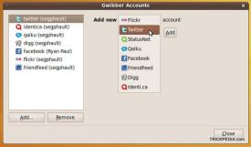 Gwibber Account manager Ubuntu Gwibber Account Manager Ubuntu
