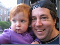 Lily & Daddy On The Bus