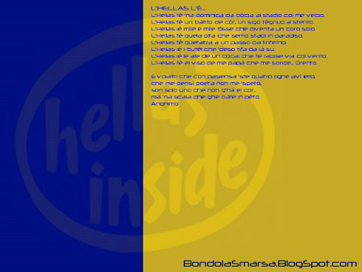 Sfondo per il desktop personalizzato B/=\S con poesia sull'HELLAS