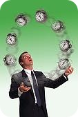 juggling clocks