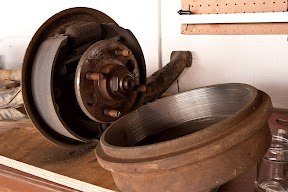 Drum removed One end with drum removed