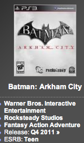 Batman arkham city details