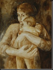 mother_and_child_#11_10.5X14_inches_watercolor_on _paper_2010_