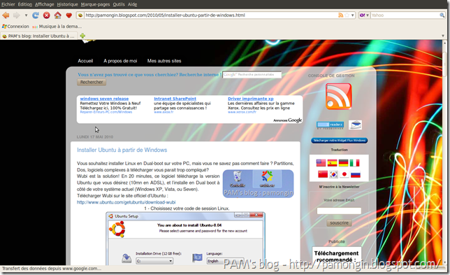Capture-PAM's blog_ Installer Ubuntu à partir de Windows - Mozilla Firefox