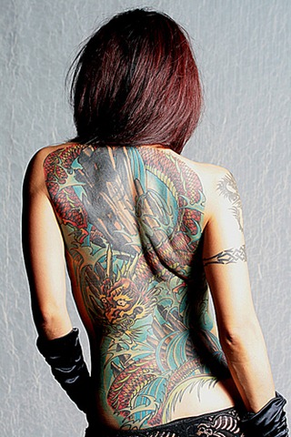 Full body yakuza tattoo is a correct tattoo design for a sexy woman who love