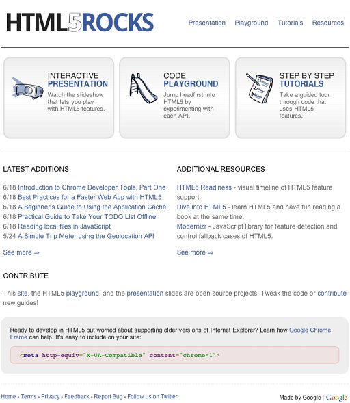 Googleが作ったHTML5の分かりやすいマニュアル(HTML5ROCKS) Googleが作ったHTML5の分かりやすいマニュアル(HTML5ROCKS)