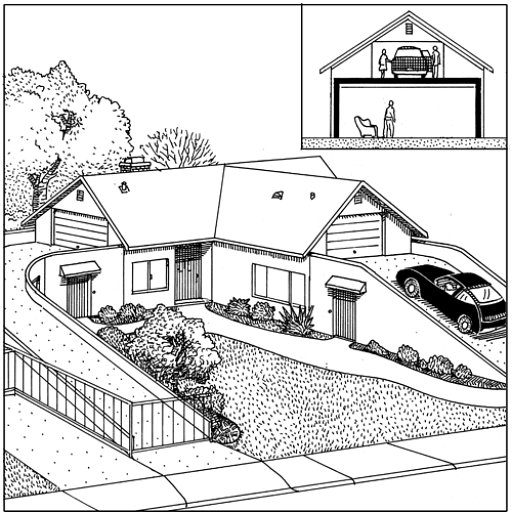 屋根裏駐車場(upper floor garage) 屋根裏駐車場(upper floor garage)